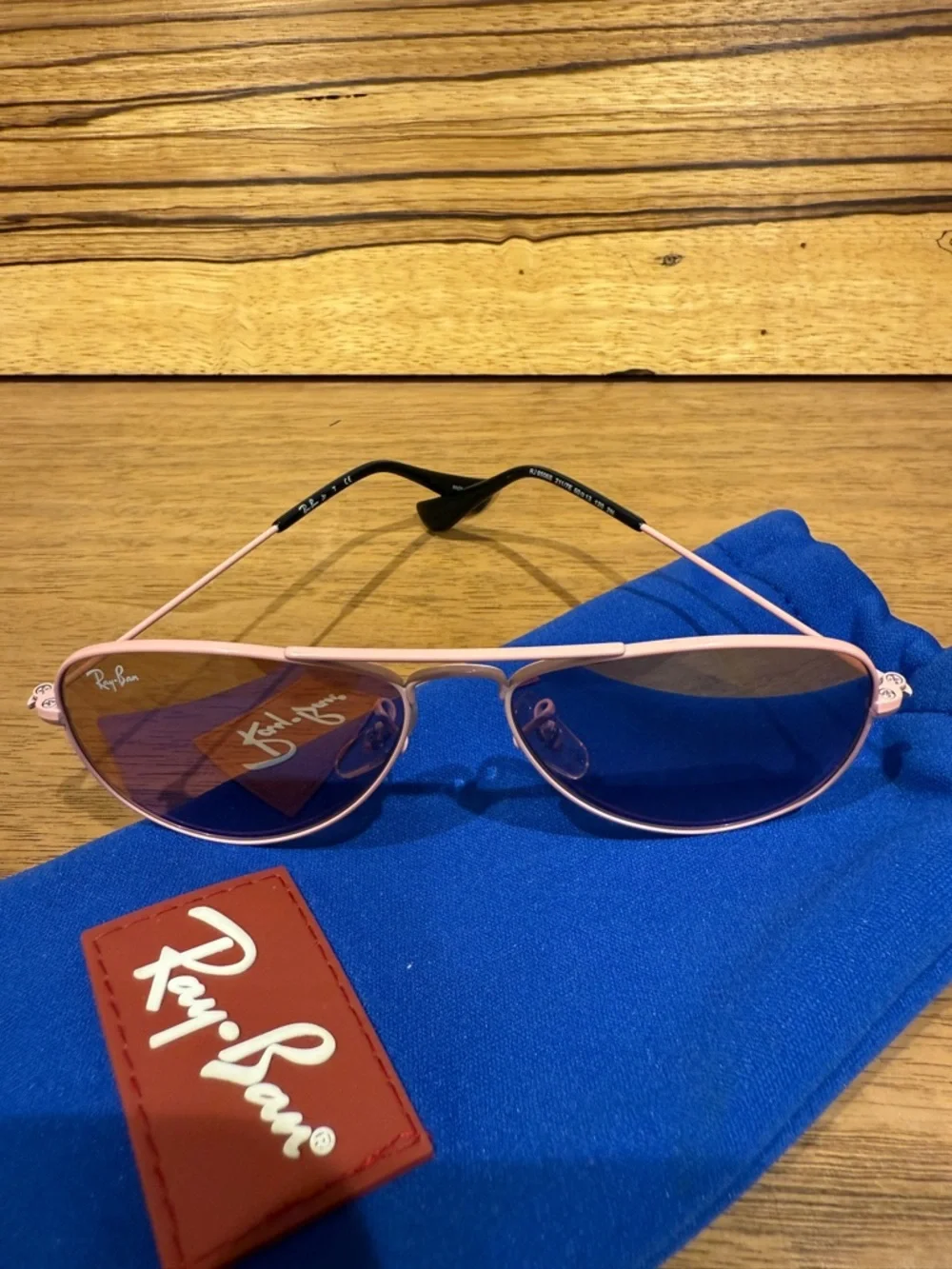 Ray Ban Pink Aviator Kids Sunglasses 4/6Yrs